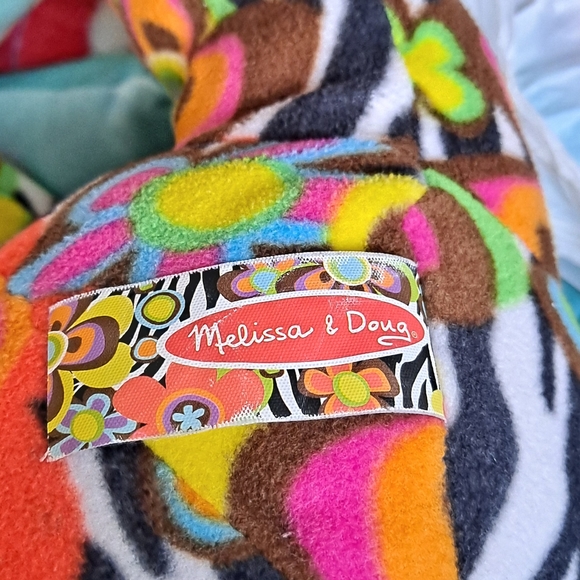 ๐HOST PICK๐ ๐ Melissa and Doug Plush Floral Colors Zelda The Zebra - Picture 5 of 5